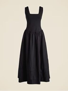 JCREW drop-waist mixy dress in black